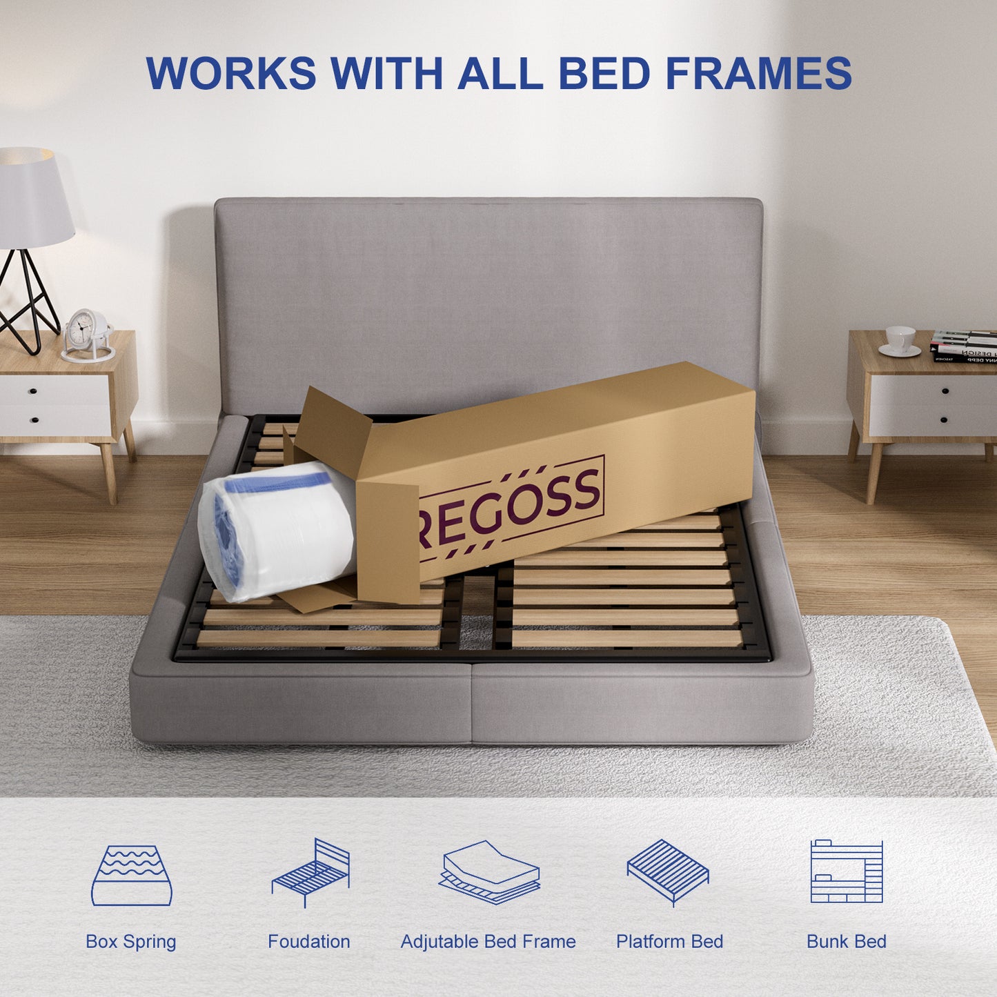 Single Bed Mattress, Hybrid Double Bed Mattress, Single Bed Mattress With Individual Pocket Springs, Boxed Plush Foam Mattress, Medium Soft, Sports Isolation Pressure
