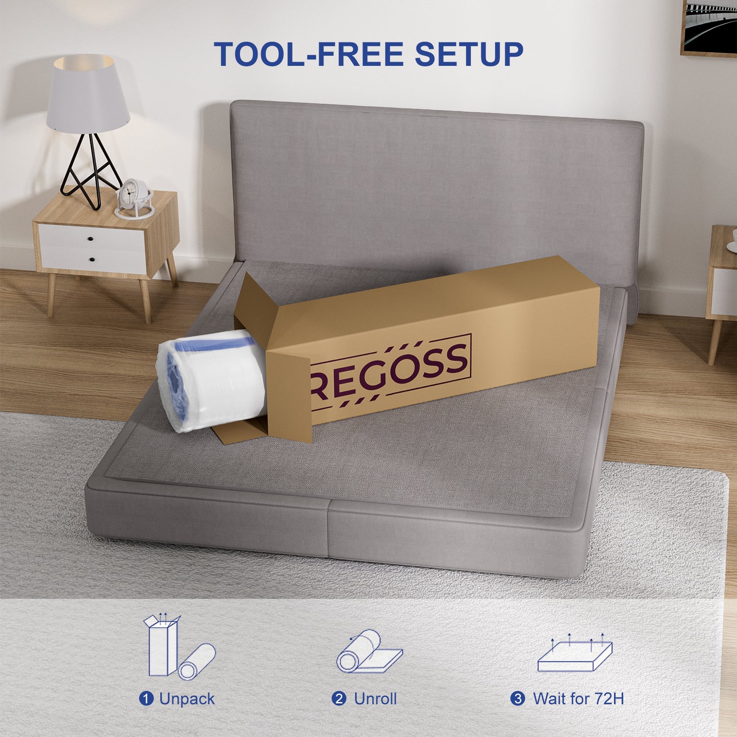 Single Bed Mattress, Hybrid Double Bed Mattress, Single Bed Mattress With Individual Pocket Springs, Boxed Plush Foam Mattress, Medium Soft, Sports Isolation Pressure